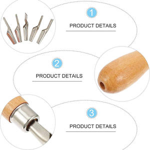 Ensemble d'outils pour le linoléum Glitter Art <span class=keywords><strong>Lino</strong></span> Cutting Printmaking Stamp Tools for Rubber Stamps DIY Carving Sculpting - Product Image 2