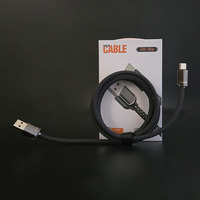 Cables USB a de 8 Pines Resistentes a la Intemperie, con Doble Conector Recto, Malla de Nailon Kirsite Trenzada