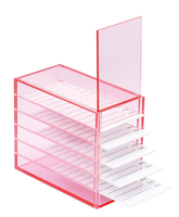 Support de rangement pour cils en acrylique avec logo personnalisé, présentoir pour cils, plateau, porte-tuiles, conteneur, outils et accessoires pour extensions de cils