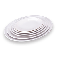 Assiettes en mélamine blanche de 8/9/10/11/12/14 pouces, vaisselle de cuisine en plastique passe au lave-vaisselle pour la maison et le restaurant, bon marché, vente en gros