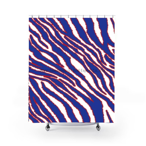 Bán buôn tùy chỉnh in 3D phòng tắm vòi hoa sen rèm cửa in polyester không thấm nước trâu bóng đá zebraz rèm tắm - Product Image 2