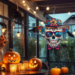 <span class=keywords><strong>Handmade</strong></span> 10-inch sọ gió Spinner 3D kim loại Halloween trang trí ngoài trời gió Spinner trang trí cho nhà vườn - Product Image 4