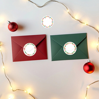 Nouveaux autocollants de décoration de Noël pour étiquettes de bougies, logos personnalisés, imperméables, en cuivre, taille 2,5 cm