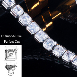 Collier Tennis en Cristal Zircon Cubique Grand et Très Brillant Plaqué Argent de Luxe pour Femmes Accessoires de Fête - Product Image 5