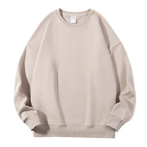 Sweatshirts de haute qualité avec logo personnalisé Sweat-shirt uni à manches longues et col rond en éponge française pour hommes - Product Image 3