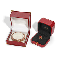 Boîte d'emballage de bijoux cadeau en carton personnalisé avec texture crocodile rouge faveur de mariage