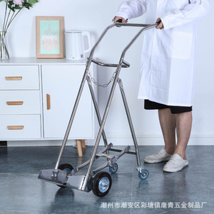 Manufacturer wholesale gas cylinder trolley, industrial acetylene single cylinder folding pallet trolley, 40L stainless steel - Product Image 2
