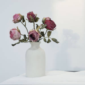 Flores Artificiales de Alta Calidad - Serie de Colores Otoñales 2 Rosas Venus - Product Image 5