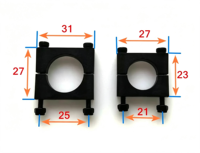 Pince de fixation en plastique pour tube de drone RC 16mm 20mm, support de tube en fibre de carbone pour quadricoptère, pièces de rechange pour châssis de drone