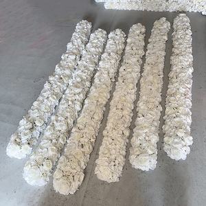 Chemin de table en fleurs artificielles MSFAME, couleur blanche, toiles de fond pour la <span class=keywords><strong>photographie</strong></span>, chemins de table pour les événements d'anniversaire, décoration - Product Image 1