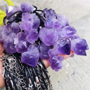 Amethyst Cụm Mặt Dây Chuyền Đá Tự Nhiên Và Khoáng Chất Tinh Thể Thạch Anh Chúc May Mắn Tinh Thần Chữa Bệnh Trang Trí Nội Thất Hiện Đại - Product Image 2