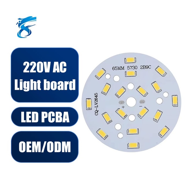 94V0 Aluminum PCB Board with LED SMD Lighting Manufactured at Factory for PCBA Assembly