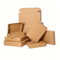 Boîte en carton kraft imprimée sur mesure, pliable, pour l'expédition et l'emballage, taille personnalisée