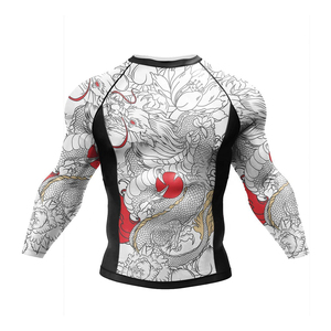 Haut de compression à manches longues avec motif dragon imprimé par sublimation, Rash Guard à séchage rapide, sous-vêtement de sport pour la gym et l'entraînement, OEM en gros - Product Image 2