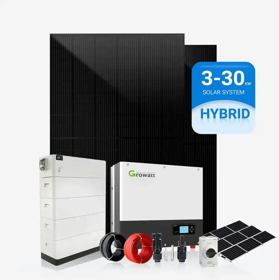 Kit 25 kW 30 kW Off-Grid-Solarenergiesystem Photovoltaik 10 kW für Zuhause Solarstromkit Preis Solarpanel von Photovoltaik-Solarpanels