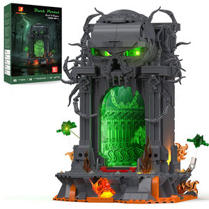 JMBricklayer Set de Bloques de Construcción Portal Oscuro, Puerta Gótica con Calaveras, Luz LED, Puerta de Demonio de Fantasía, 1108 Piezas, Juguete de Construcción para Adultos - Product Image 1