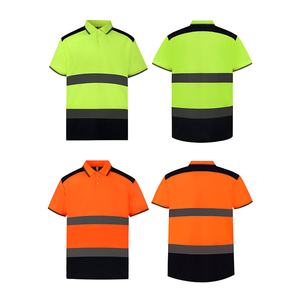 T-shirt de travail de sécurité à col polo, blocs de couleur, <span class=keywords><strong>bande</strong></span> réfléchissante de 5 cm, en tissu <span class=keywords><strong>polaire</strong></span> et tissu œil-de-perdrix - Product Image 3