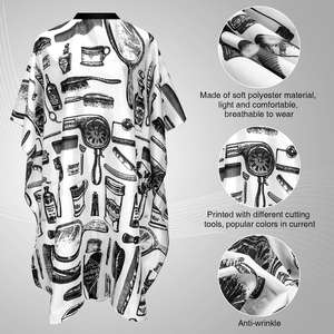 Capa <span class=keywords><strong>de</strong></span> Corte <span class=keywords><strong>de</strong></span> Pelo Impermeable con Estampado <span class=keywords><strong>de</strong></span> Leopardo Beckon, Delantal <span class=keywords><strong>de</strong></span> Salón con Cuello Ajustable para Estilistas y Uso Doméstico - Product Image 6