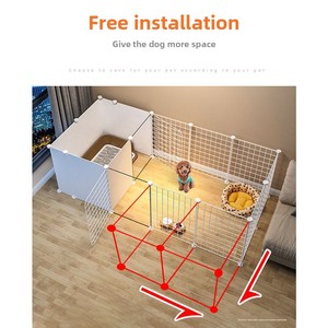 Freely Combinable Indoor Small <strong>Dog</strong> <strong>Kennel</strong> All Seasons Multifunctional <strong>Dog</strong> Cage Partition <strong>Dog</strong> Fence with Storage Function - Product Image 4