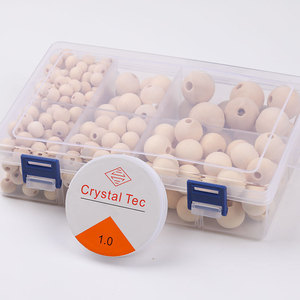 Perles en bois Crystal Tec 10mm 12mm 14mm 18mm 20mm 25mm rondes pour la fabrication de bracelets, coffret - Product Image 3