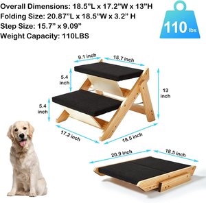 Rampe d'escalade pour chien, marchepied pour animaux de compagnie, échelle 2 en 1, en bois, pliable, pour chiens <span class=keywords><strong>et</strong></span> chats, vente chaude - Product Image 4