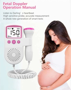 Moniteur de fréquence cardiaque pour femmes enceintes à domicile Doppler fœtal battement de coeur Doppler fœtal rechargeable moniteur de fréquence cardiaque pour bébé - Product Image 3
