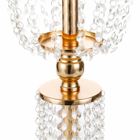 Centres de table minimalistes pour mariage, grands vases à fleurs en cristal, support de fleurs en métal doré argenté pour décorations de fête