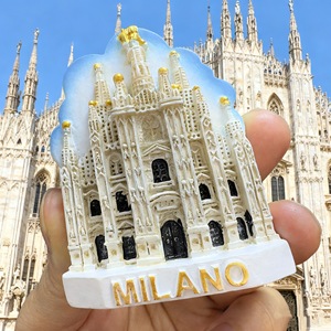 Imán de Refrigerador Personalizado de Resina 3D con Diseño de la Catedral del <span class=keywords><strong>Duomo</strong></span> de Milán, <span class=keywords><strong>Italia</strong></span>, Recuerdo Turístico Gótico, Regalo, Venta al Por Mayor, OEM - Product Image 2