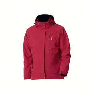 Veste d'extérieur coupe-vent et imperméable pour homme, 100% polyester, avec poche zippée - Product Image 1