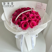 Papier d'emballage pour fleurs SINOWRAP, vente chaude, 35*53CM, 80g, papier uni, emballage, style gaufré, fournitures pour fleuristes