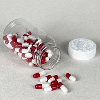 Bouteilles à compartiments personnalisées transparentes à large ouverture en PET pour compléments alimentaires, scellables, vides, pour pilules, capsules et comprimés