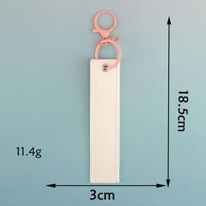 Porte-clés double face style Ins avec logo brodé, pour sac, bracelet DIY, sangle de poignet, bande de tissu vierge à bords soudés - Product Image 6