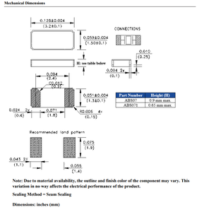 Nuevo Cristal de Diapasón Original ABRACON Serie ABS07 SMD3215 2 Pines 4pF 6pF 7pF 9pF 12.5pF 20ppm 32.768KHZ para Uso Industrial RoHS - Product Image 5
