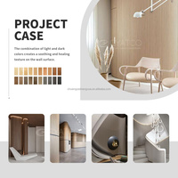 Lames acoustiques flexibles en MDF et bois massif, semi-absorbantes, écologiques, design moderne, pour chambre d'hôtel, conception 3D, Tambour