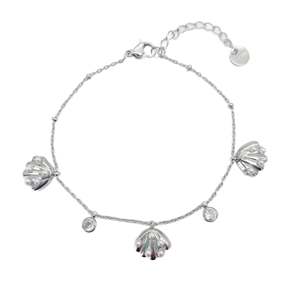 Fashion Charm <b>Bracelet</b> 316L Stainless Steel PVD Gold Plating Sustainable Resistant Shell Design With Pearls And <b>Crystals</b> - Product Image 1