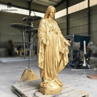 Statue personnalisée de la Vierge Marie en bronze antique, artisanat religieux catholique, ornements pour la décoration d'églises et de chapelles privées, sculpture
