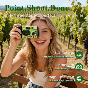 Appareil photo jetable Good Luck, vente en gros, appareil photo jetable 35 mm avec <span class=keywords><strong>flash</strong></span>, mise au point fixe, en plastique, couleur personnalisée, pellicule - Product Image 4