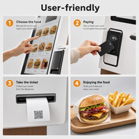 Kiosque de paiement en libre-service à écran tactile extérieur étanche de 32 pouces, haute luminosité avec toit pour restaurant, magasin, commande rapide