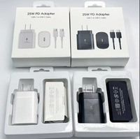 Chargeur mural à charge rapide 25W PD Type-C Adaptateur USB-C vers USB-C Câble Prise EU US UK pour Samsung Galaxy S26 S25 S24 Chargeur