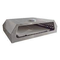 Four à pizza moderne en acier inoxydable, fonction barbecue au charbon de bois, durable et portable, pour l'extérieur