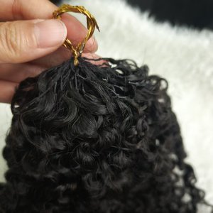 Extensiones de Cabello Rizado Bohemio Invisible Sin Nudos 8A, 60g, Cabello Humano Pre-Separado, Sin Tensión, Mechones de Pluma para Crochet - Product Image 3