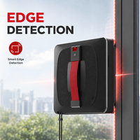 Robot de nettoyage de vitres silencieux, humide et sec, avec application et télécommande 2.4G, nettoyeur de vitres sans traces pour immeubles de bureaux, logo personnalisé