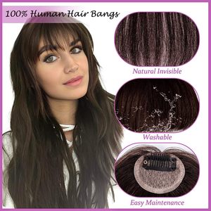 Clip In Bangs Clip nelle estensioni dei <span class=keywords><strong>capelli</strong></span> <span class=keywords><strong>veri</strong></span> <span class=keywords><strong>capelli</strong></span> umani 100% <span class=keywords><strong>capelli</strong></span> umani Hairextensions Wispy Bangs frangia con aste posticci - Product Image 4