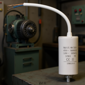 Condensador de Película 10.0uf 450V con Cable para Aplicaciones de Arranque de Motor - Product Image 3