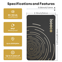 Étiquette intelligente certifiée MFi « Localiser » à faible consommation pour traqueur Bluetooth, localisateur, étanche IP67 pour Airtags, contrôle à distance