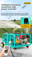 Control remoto inteligente de gasolina con arranque eléctrico digital y cabezal giratorio de alta presión 360° para agricultura