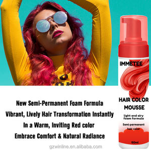 <span class=keywords><strong>Mousse</strong></span> colorante capillaire semi-permanente rouge vibrant tendance 2026, longue durée, sans ammoniaque, <span class=keywords><strong>pour</strong></span> coiffure, marque privée - Product Image 4