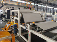 Production par extrusion et co-extrusion de feuilles autocollantes en PE, TPO, EVA, PVC, TPU, TPE, d'épaisseur 0,5-3,5 mm, à vis simple, contrôlées par PLC