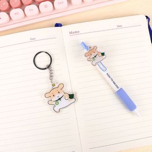 Custom Logo Printed <b>Acrylic</b> Ballpoint <b>Pens</b> and <b>Acrylic</b> Keychain Suit Promotional Advertising Customised PlasticBall <b>Pen</b> Suit - Product Image 4