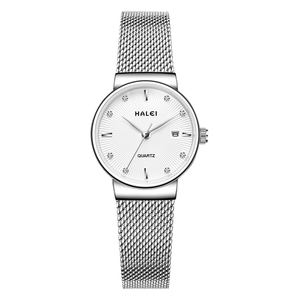 Reloj de cuarzo original nuevo de la marca HALEI para mujer, resistente al agua 3BAR, correa de malla de acero inoxidable, manecillas, movimiento japonés, venta al por mayor. - Product Image 3